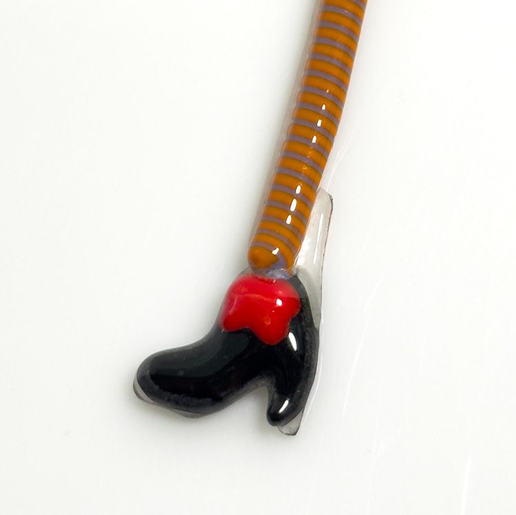 Fused Glass Witch Leg