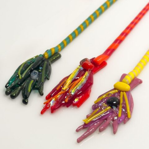 Fused Glass Witch's Broom