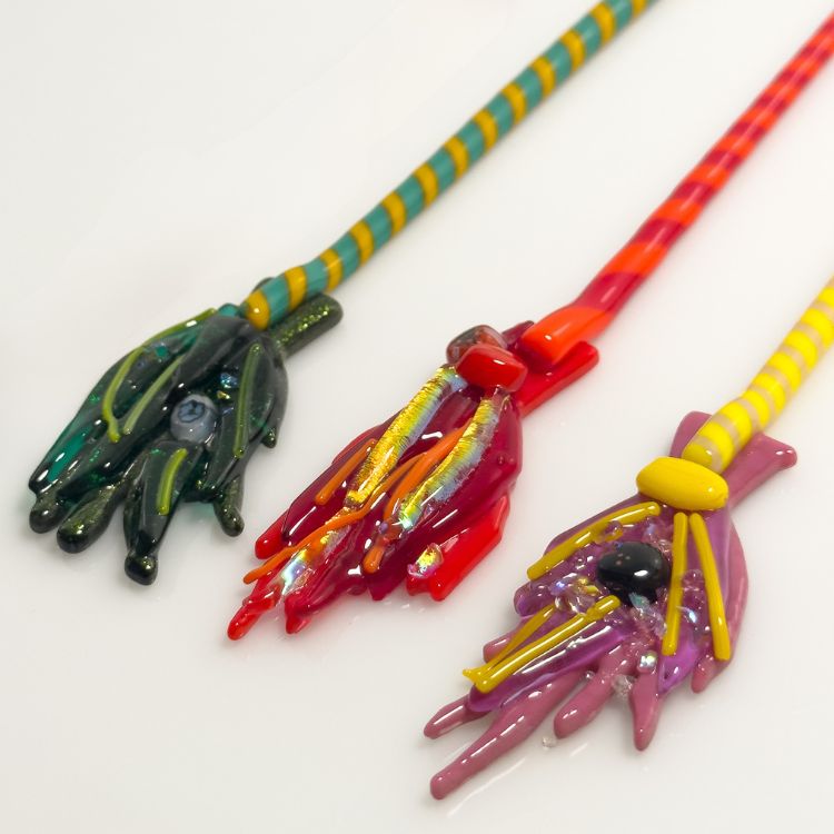 Fused Glass Witch's Broom