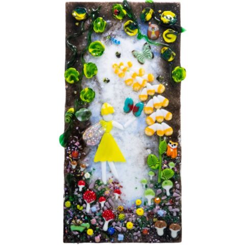 Fused Glass Fairy in the Forest