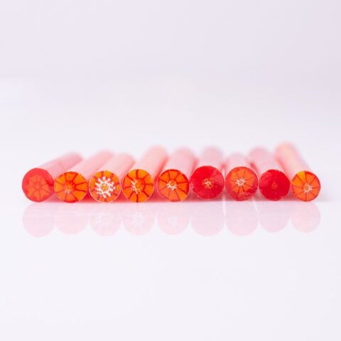 Murrine - Red Marigold Flower - 96COE - 1oz